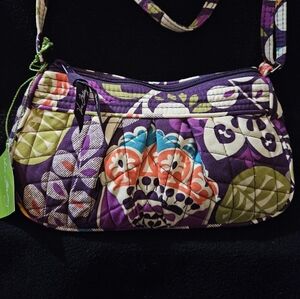 Vera Bradley Small Plum Crazy Small Quilted Shoulder Bag/Crossbody